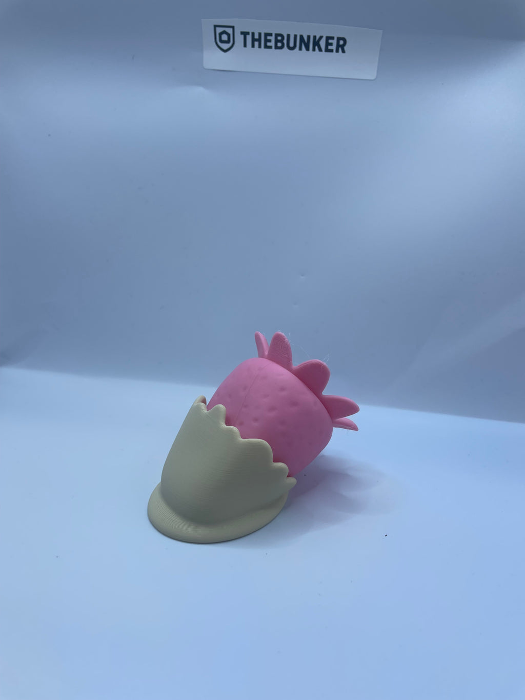 White and pink clicky strawberry