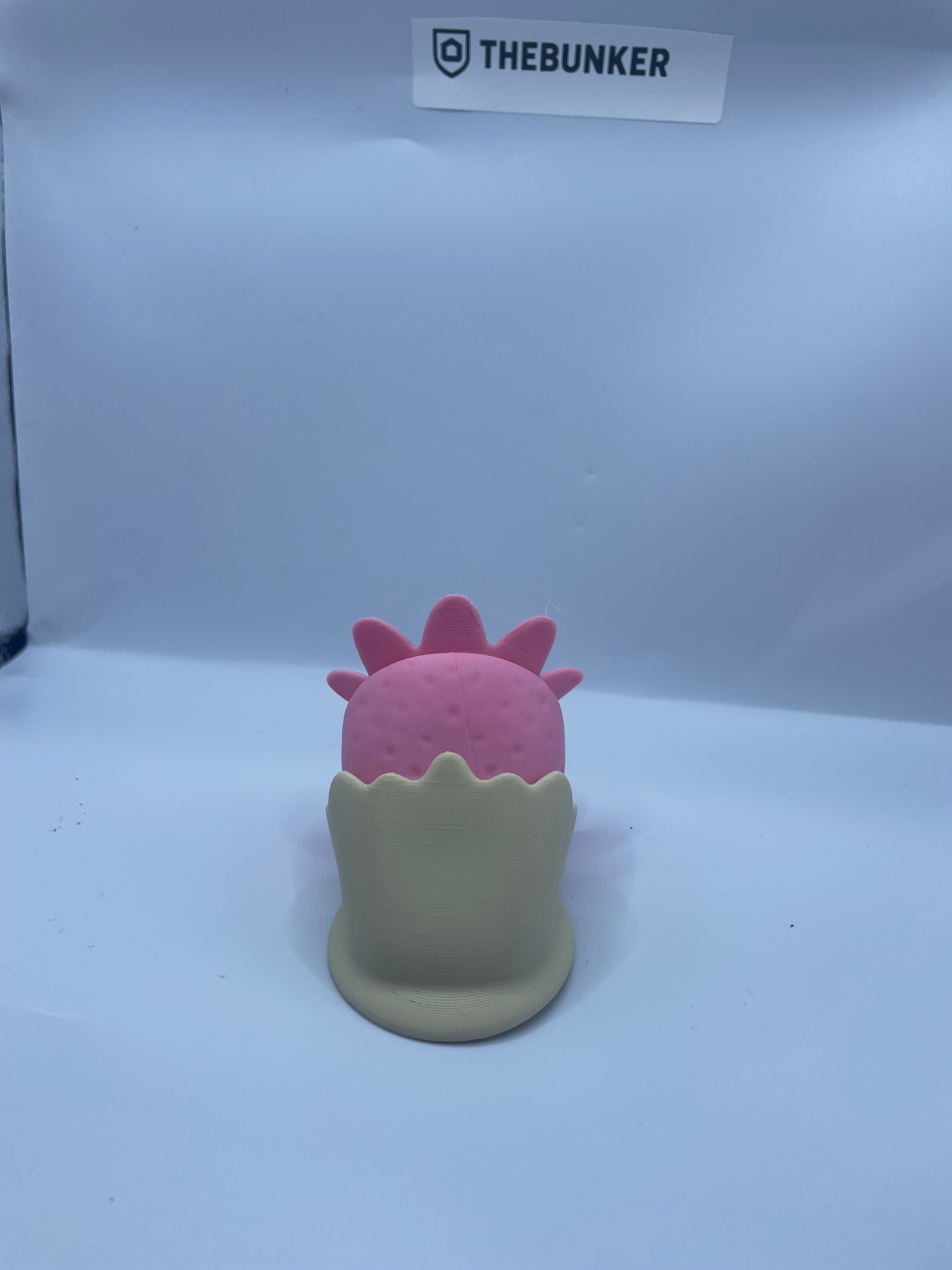 White and pink clicky strawberry